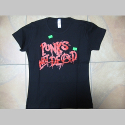 Punks not dead čierne dámske tričko 100%bavlna 